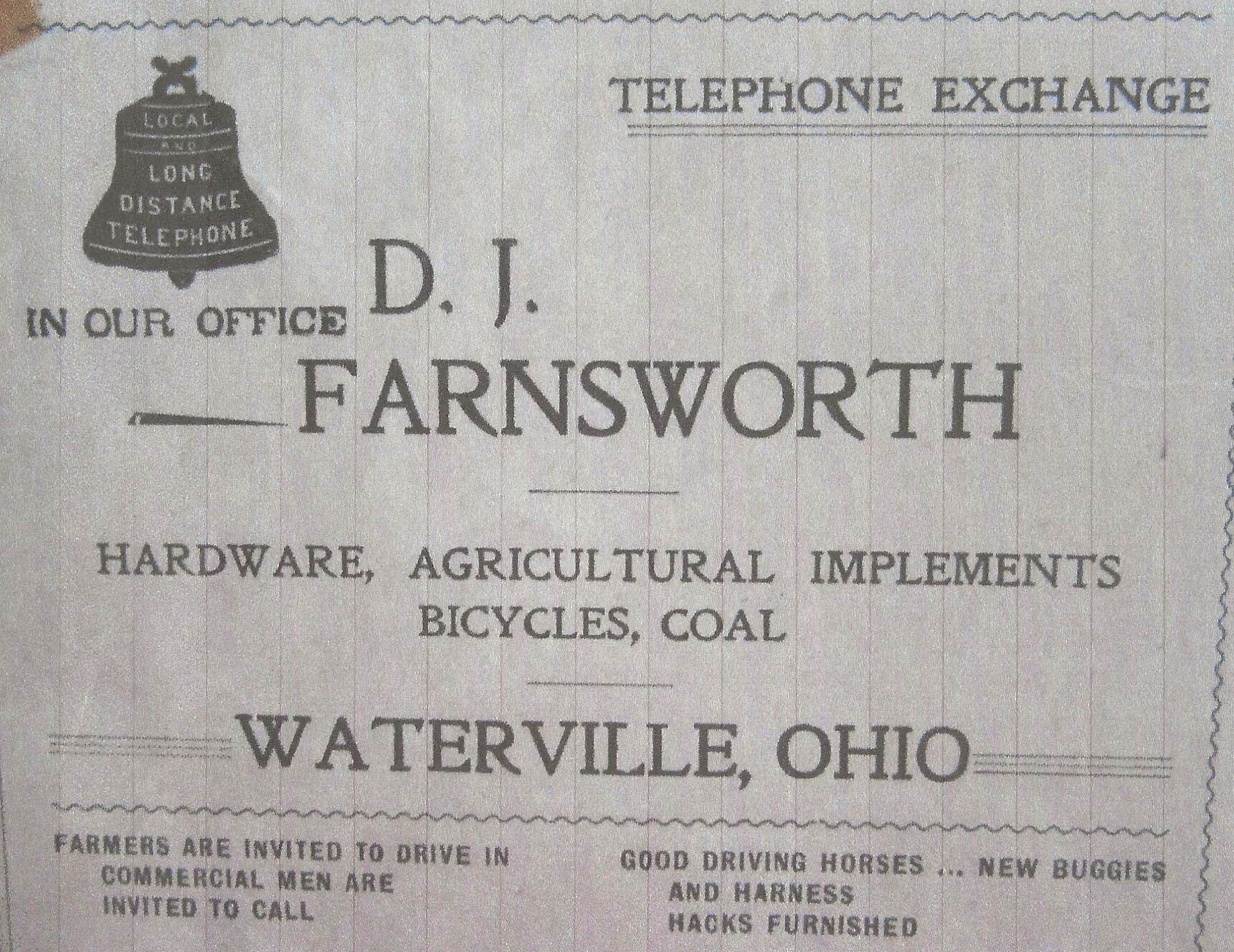 CITIZEN TELEPHONE COMPANY — Waterville Historical Society