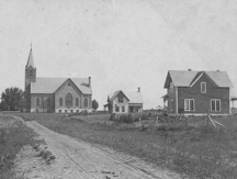   The present church, built on the foundation of the first brick church which was destroyed by fire in 1893.  