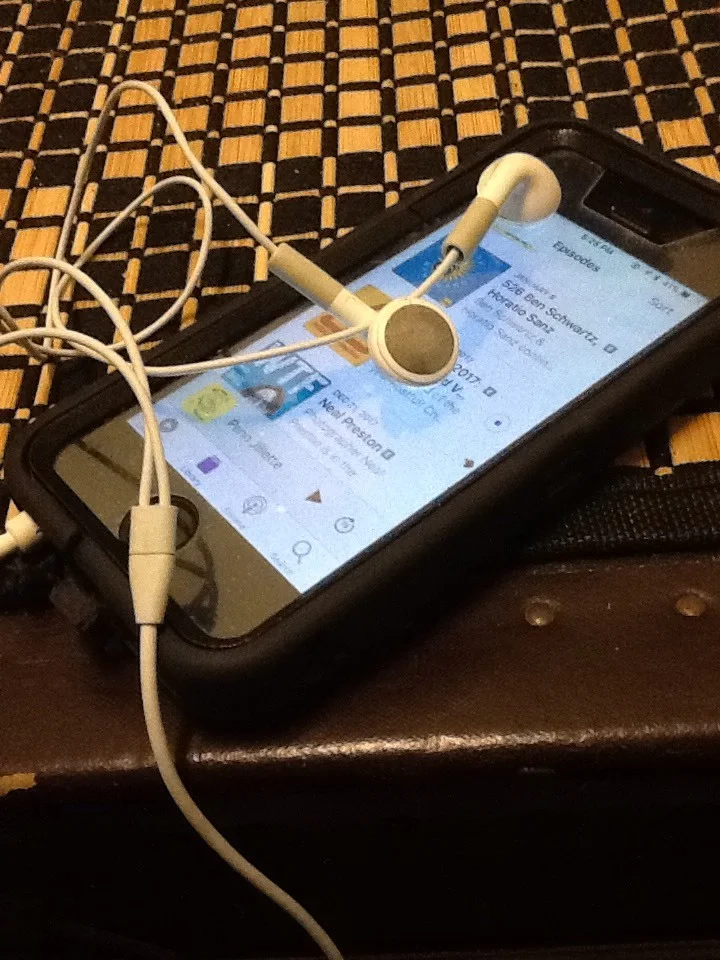 Listening to podcasts