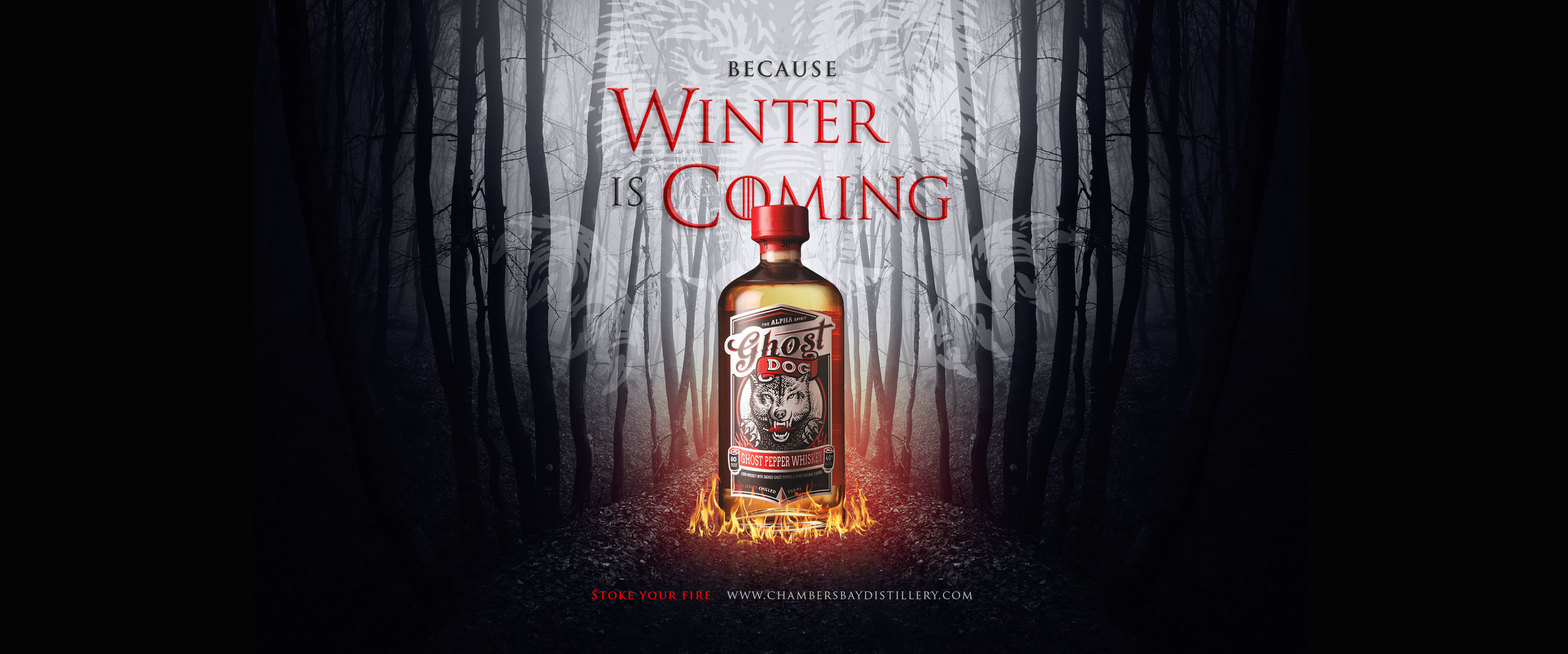 Chambers Bay Distillery Ghost Dog Whiskey Stoke Your Fire.png