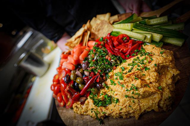 Really have enjoyed hosting all of your Christmas parties this season! Check out our house made hummus platter that we have on our catering menu. Available for in house parties and take out! Call a day or two ahead and we&rsquo;ll make it happen for 