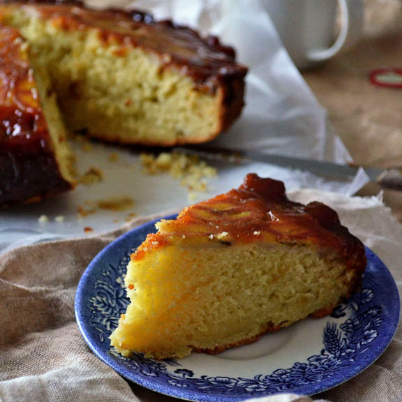 Upside Down Banana Cake