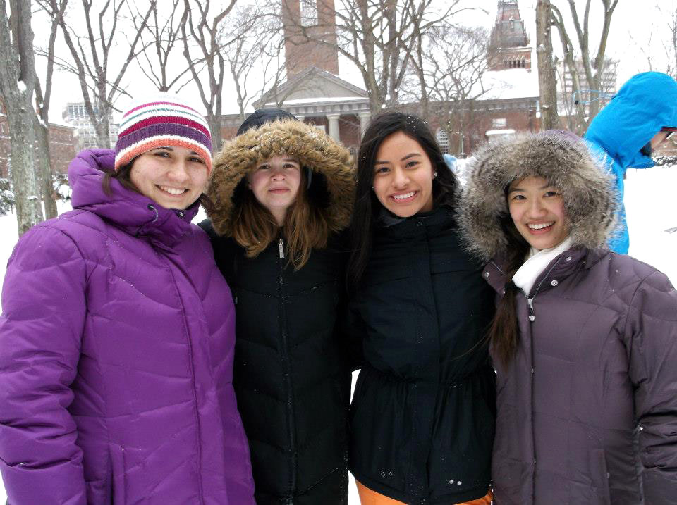 Frolicking in the Boston snow