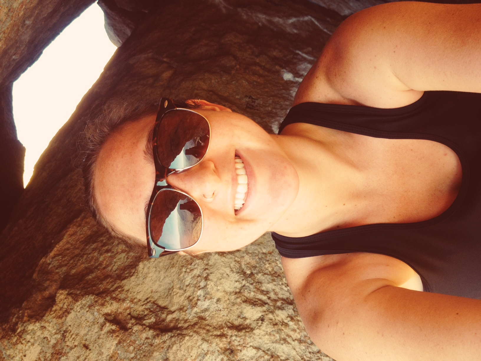 at the top