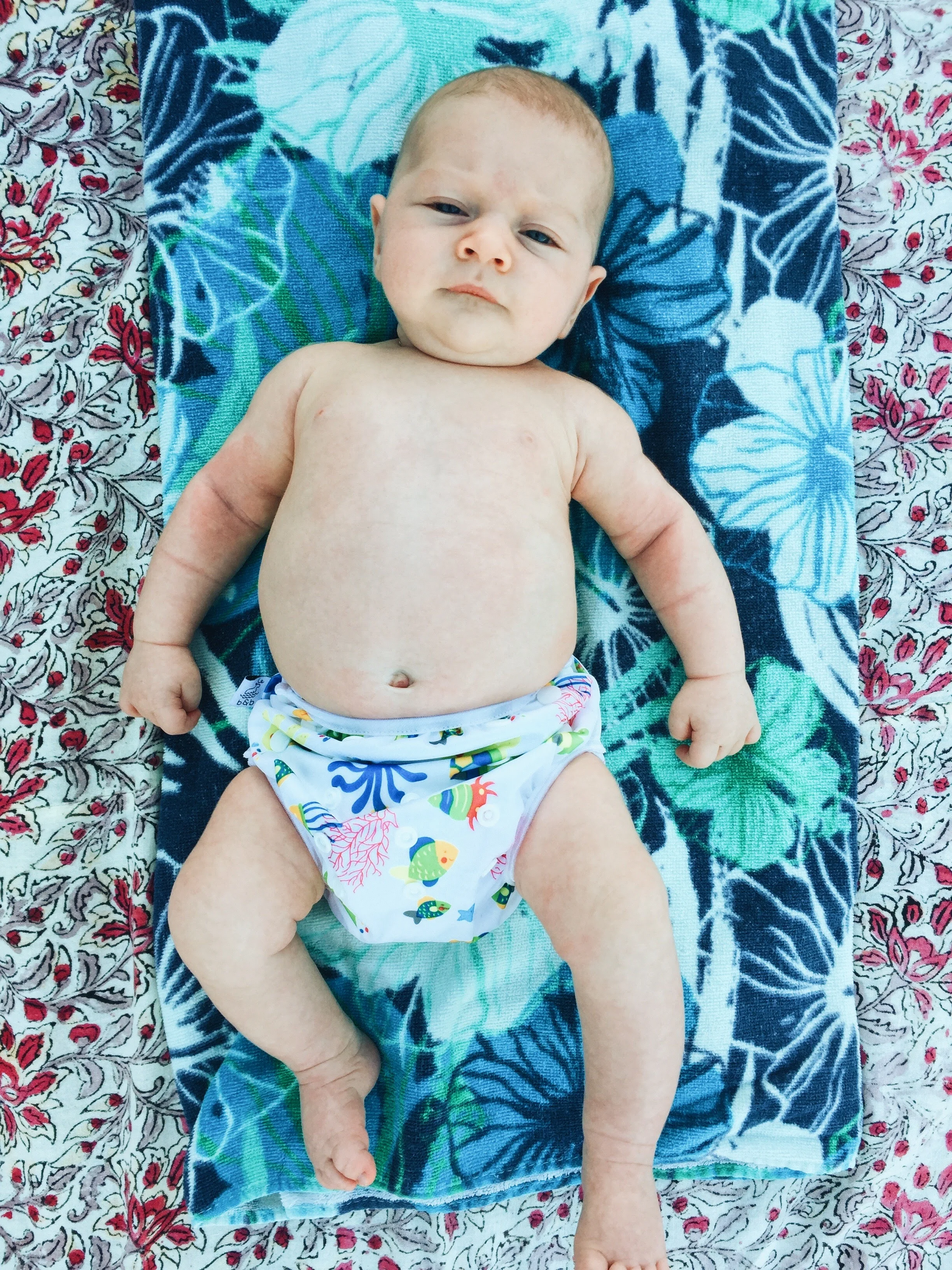 9. 11.17 first time in his "bathing suit"