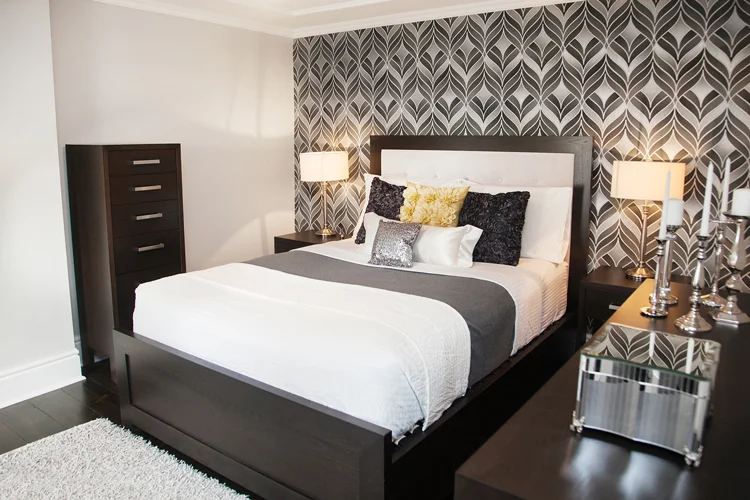 Contemporary dark oak bedroom suite