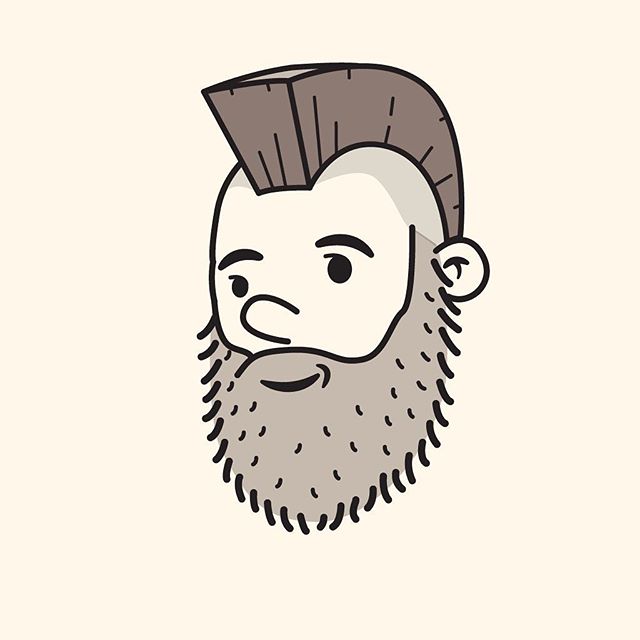 44/100 The Hawk #100dayproject #the100dayproject #100daysofheadshots #vectorillustration #mohawk #mohawkmoproblems #hair #hairstyles