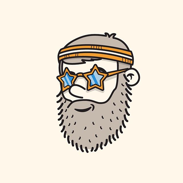 48/100 it&rsquo;s Friday and I keep falling father behind in this #100dayproject #the100dayproject #100dayproject2018 #100daysofheadshots 
#vector #vectorillustration #starglasses #sweatband