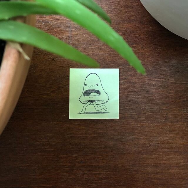 Mini Post-it Sketch No. 1 &ldquo;Mushrun Man&rdquo;