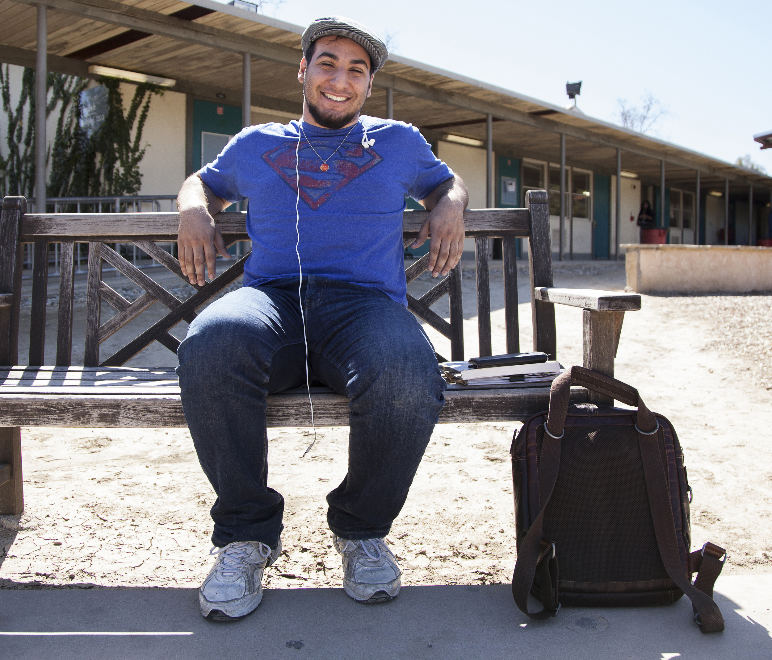  17-year-old Alex Arzoo, a biology major, sits on a bench in the Botanical Garden of Pierce College in Woodland Hills, Calif. on Wednesday, Feb. 24, 2016. Arzoo's parents went to UCLA. "My parents never pressured me into going to UCLA even though my 