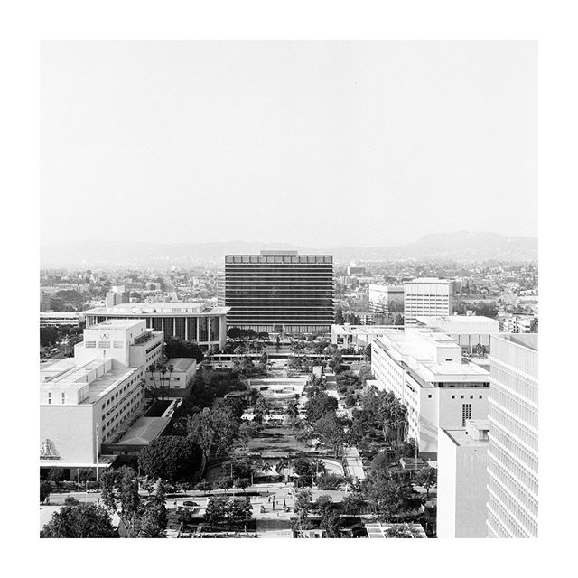 The view from the top can be oh so very lonely. // #filmisnotdead#120#6x6#blackandwhite#foma#fomapan100#legacyshooters#shotbythe17thletter#dtla#losangeles \\