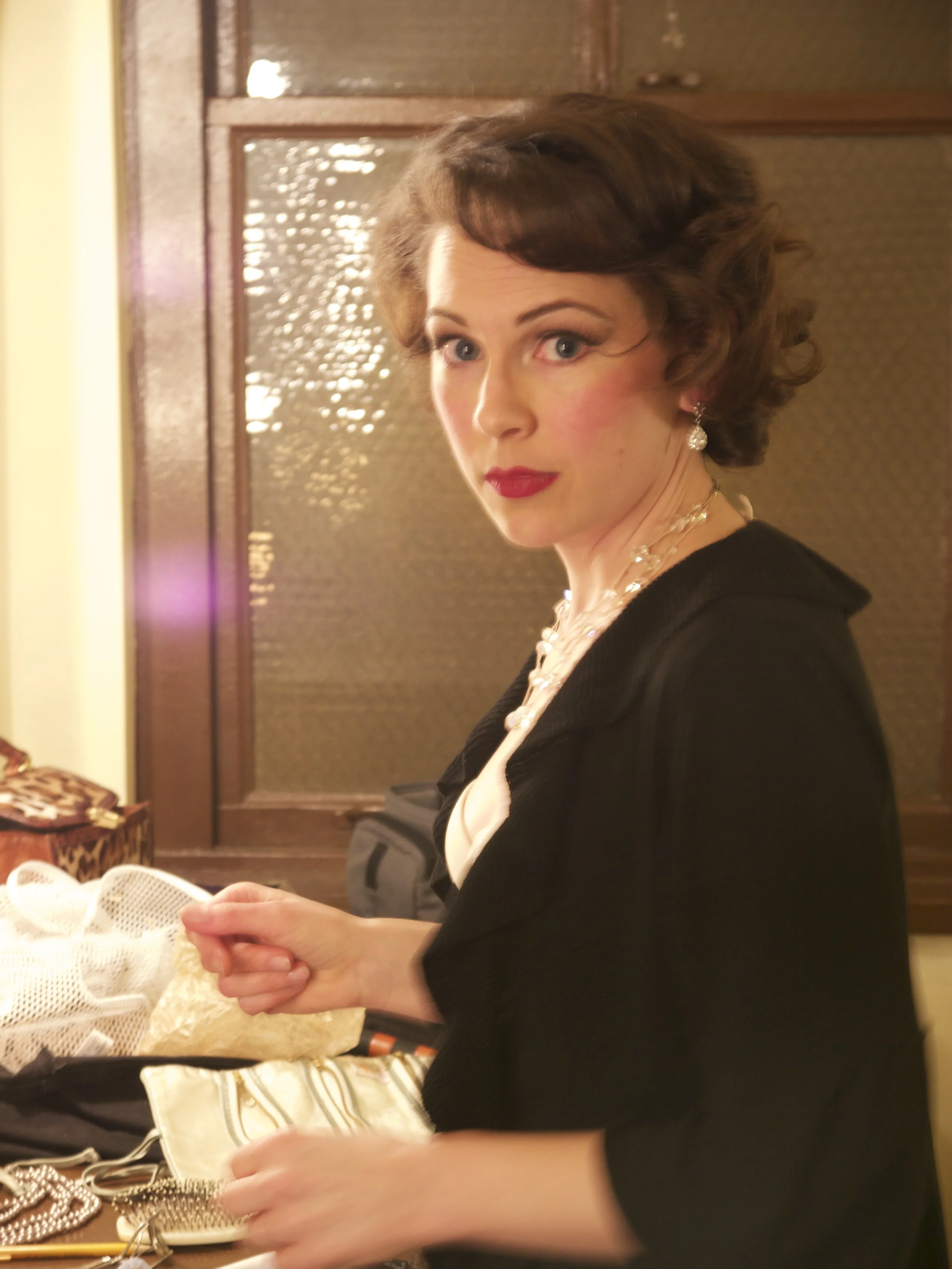 Prepping for "Music of Richard Rodgers" in the vintage third-floor walk-up dressing room at the Warner Theatre (PA)