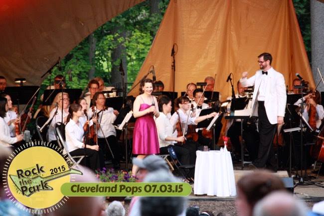 Joan Ellison & Jason Seber with the Cleveland Pops at Twinsburg's Rock the Park Concert