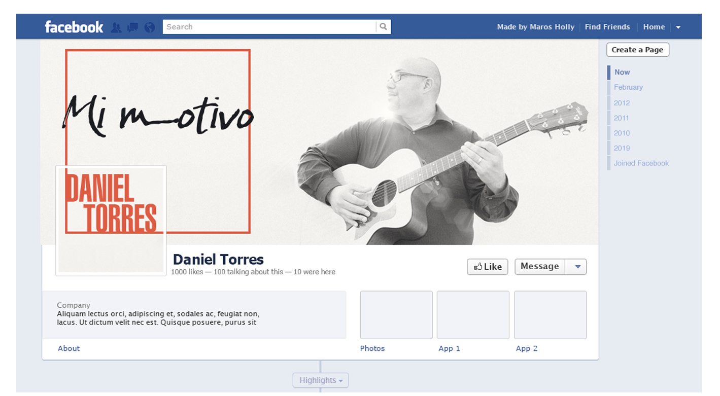 Daniel Torres Musician - Social Media Artworks