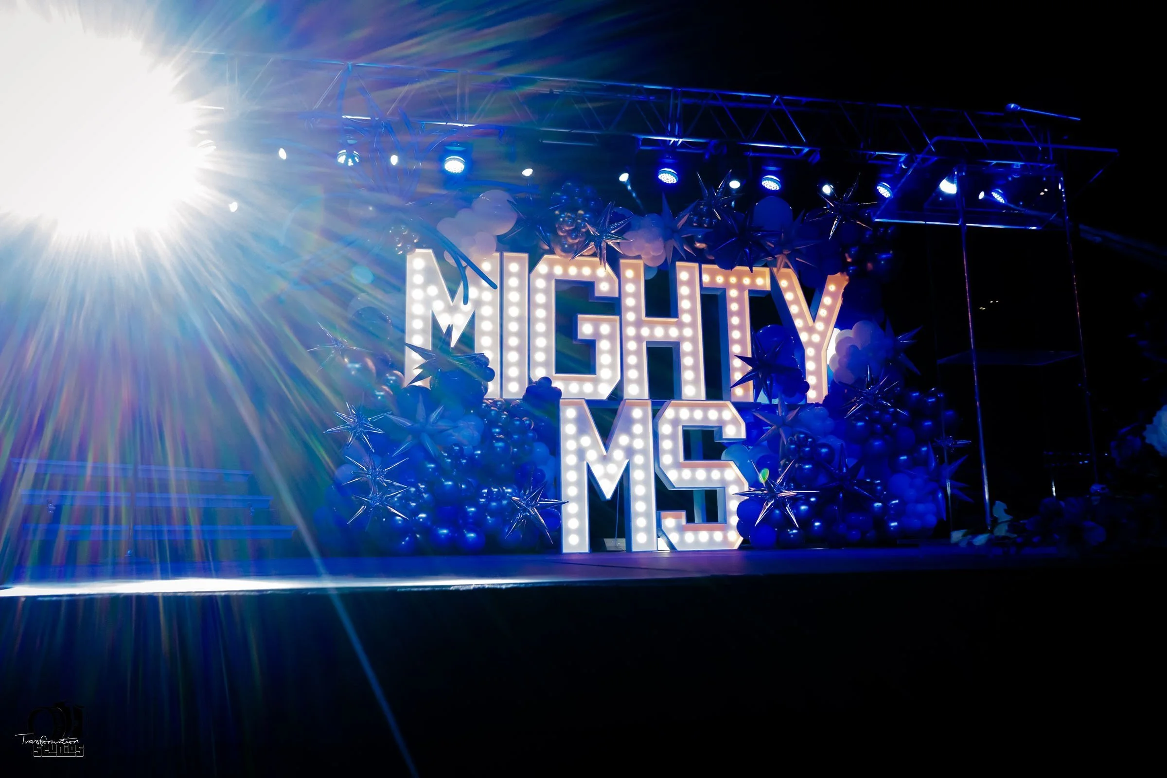 Lighting Truss with Moving Lights