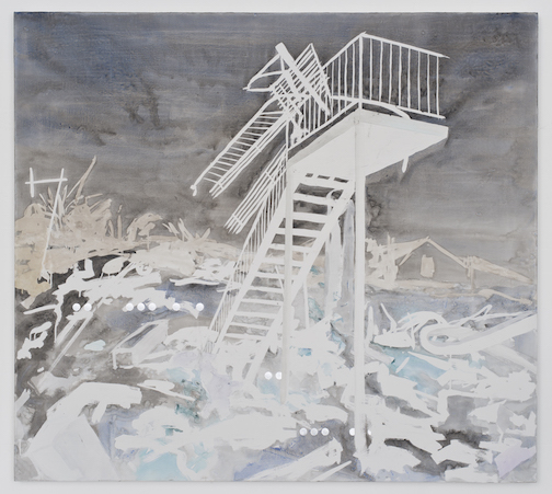 Claudia Parducci I See, I See, 2013 70 x 78" Acrylic and Foil on Canvas