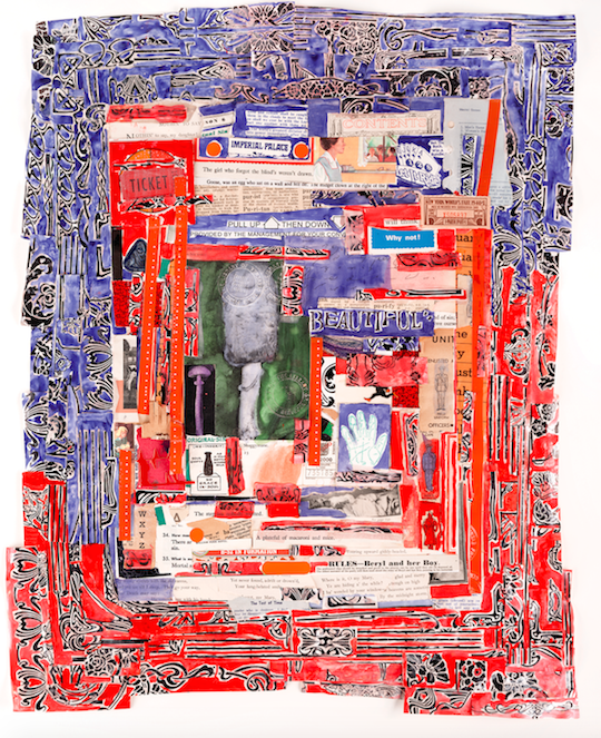 Beautiful, 2006 17 x 22" Mixed Media Collage
