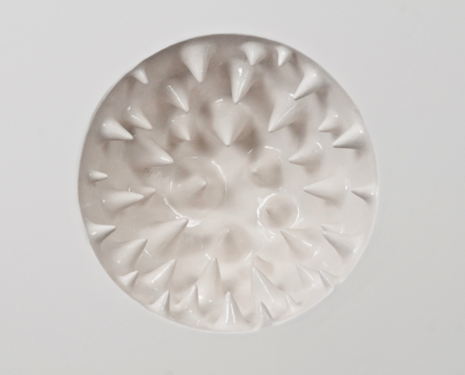 Elizabeth Orleans Large Inner Space Squares, 2012 Glazed ceramics and wood 24 x 24 x 7 inches