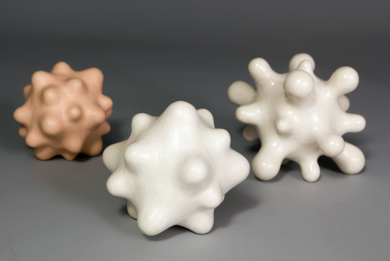 Elizabeth Orleans Bumpy Rattles Glazed Ceramic 4.5 - 7 inches each