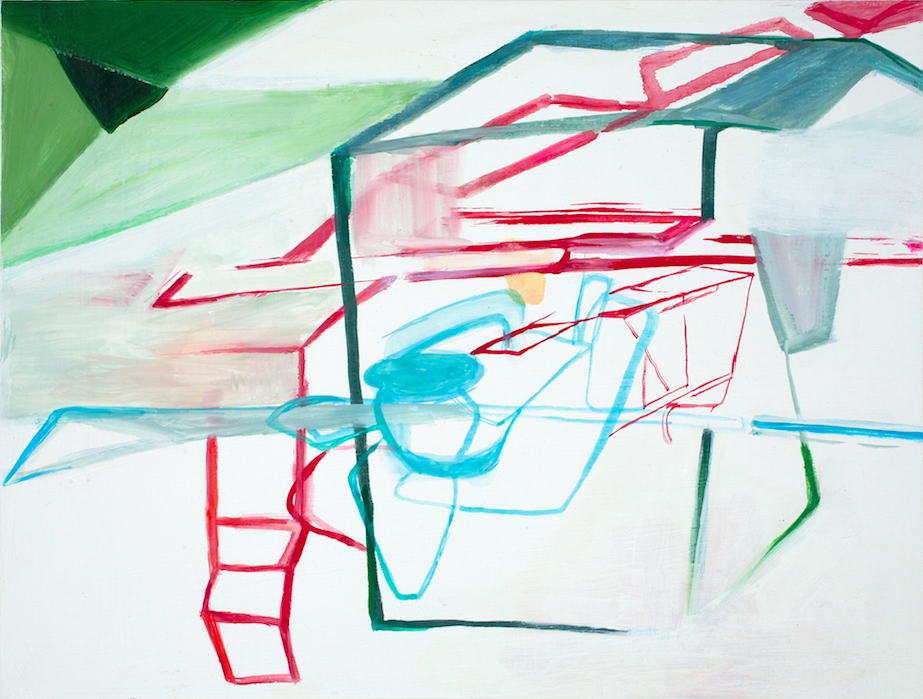 Rebeca Puga Home Structure , 2016 9 x 12 inch Oil on Wood Panel