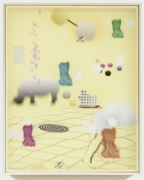 Adele Mills Nola , 2016 16 x 20 inch Mixed Media / Kinetic Object Print on fabric over print on paper, framed in custom shadow-box From a limited edition of 5