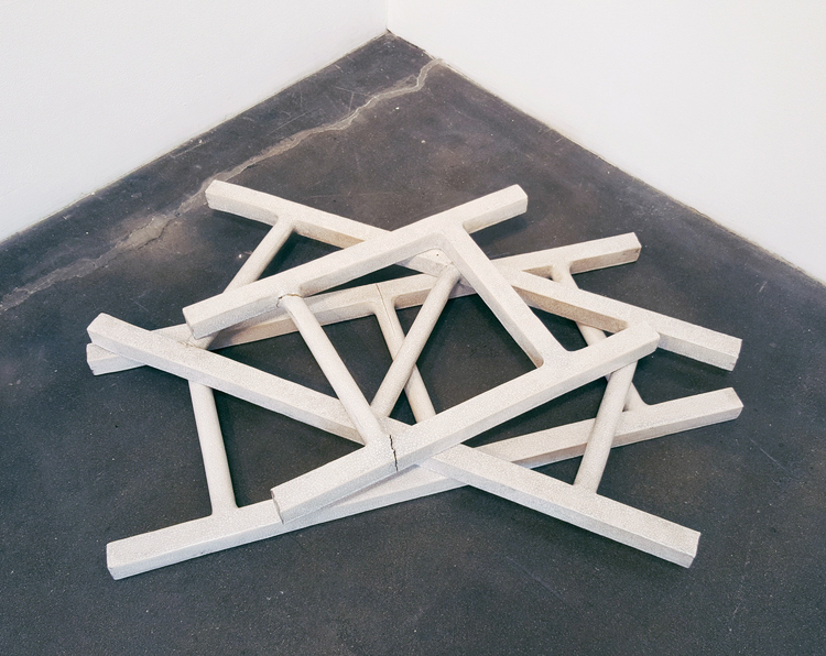 Elizabeth Orleans Exodus , 2016 92.5 x 14 x 1.5 inches Glazed ceramic