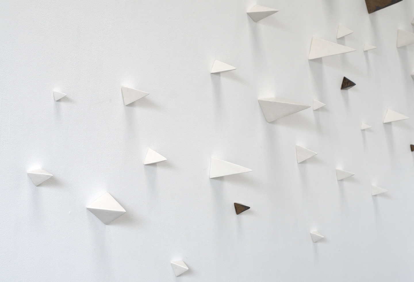 Elizabeth Orleans Impalers Bluff (detail), 2016 Installation of 70 ceramic pyramids, various dimensions