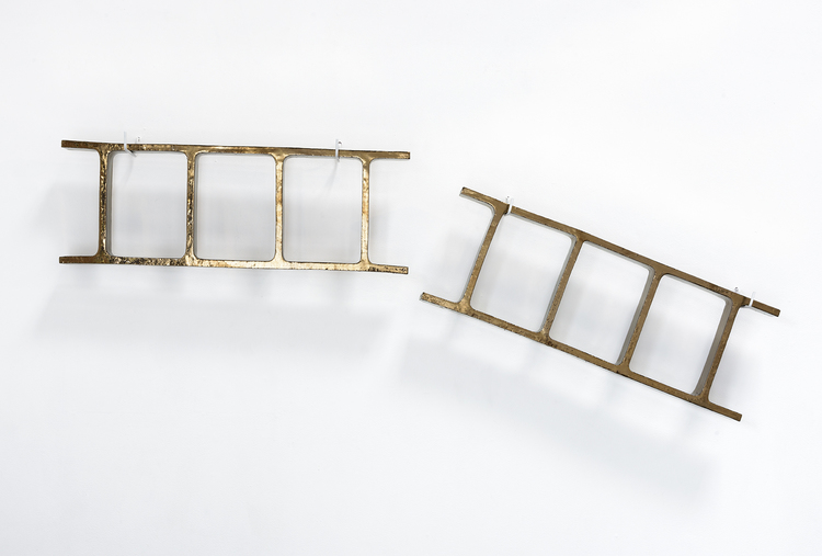 Elizabeth Orleans Metallic Movement , 2016 33.75 x 11.75 x 2.25 inches Glazed ceramic