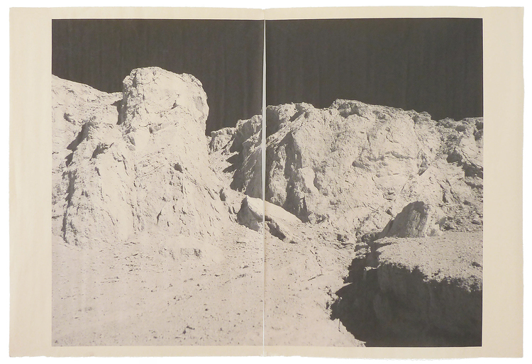 Alia Malley DV_7276, 2013 Unique diptych pigment print on newsprint Sheet : 36 x 24 inches / Framed : 26.25 x 35.25 Signed by the artist on mount verso Printed by the artist in 2015