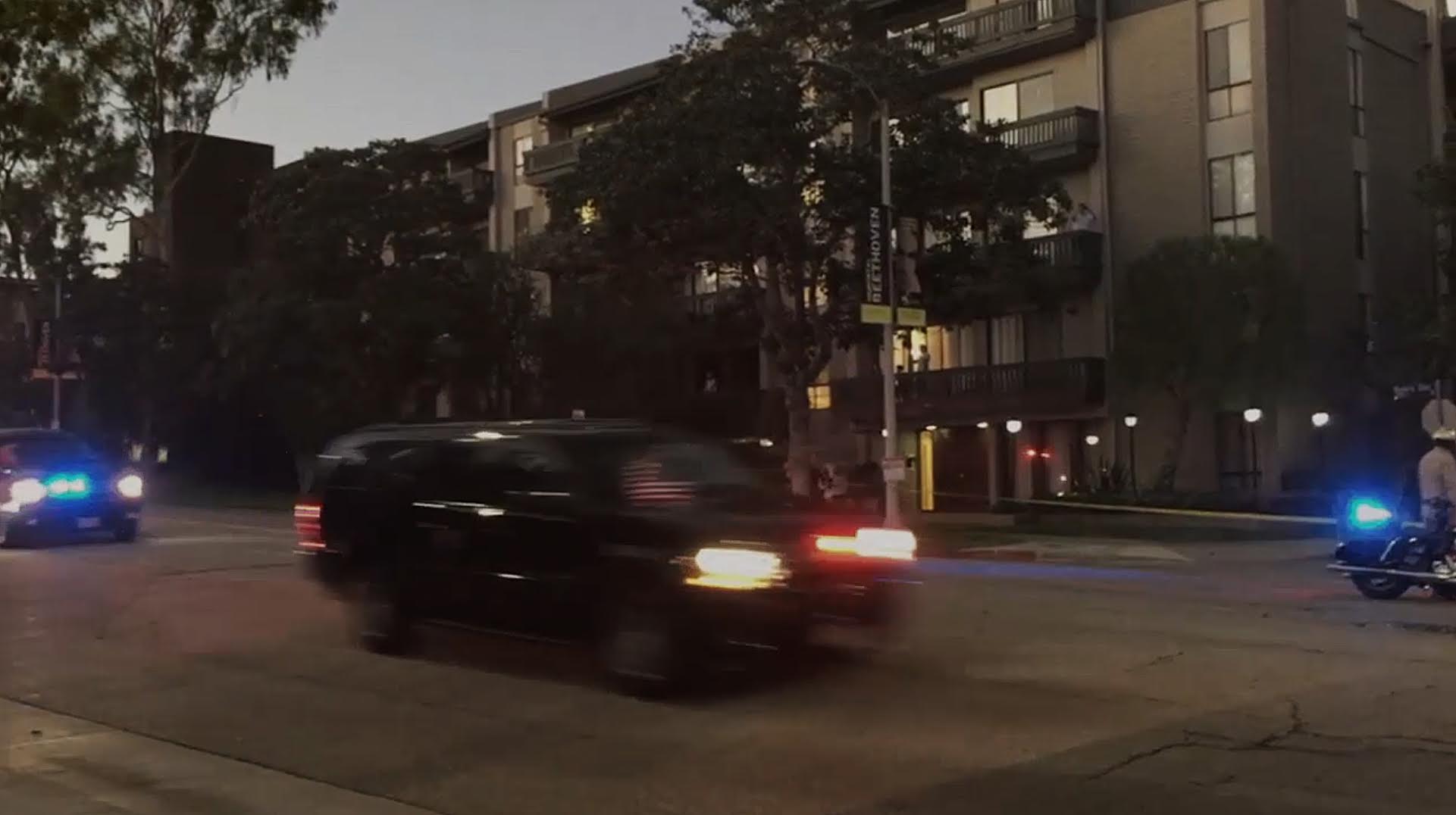 Alia Malley Motorcade , 2016 HD video on monitor in artist's frame, 2:08 (looped) 30.25 inches x 18.25 inches