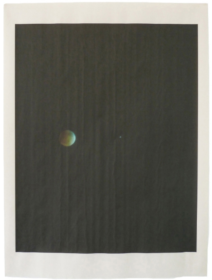 Alia Malley LA_12391 , 2014 Unique pigment print on newsprint Sheet: 18 x 24 inches / Framed: 20.25 x 26.25 inches Signed by the artist on verso Printed by the artist in 2015