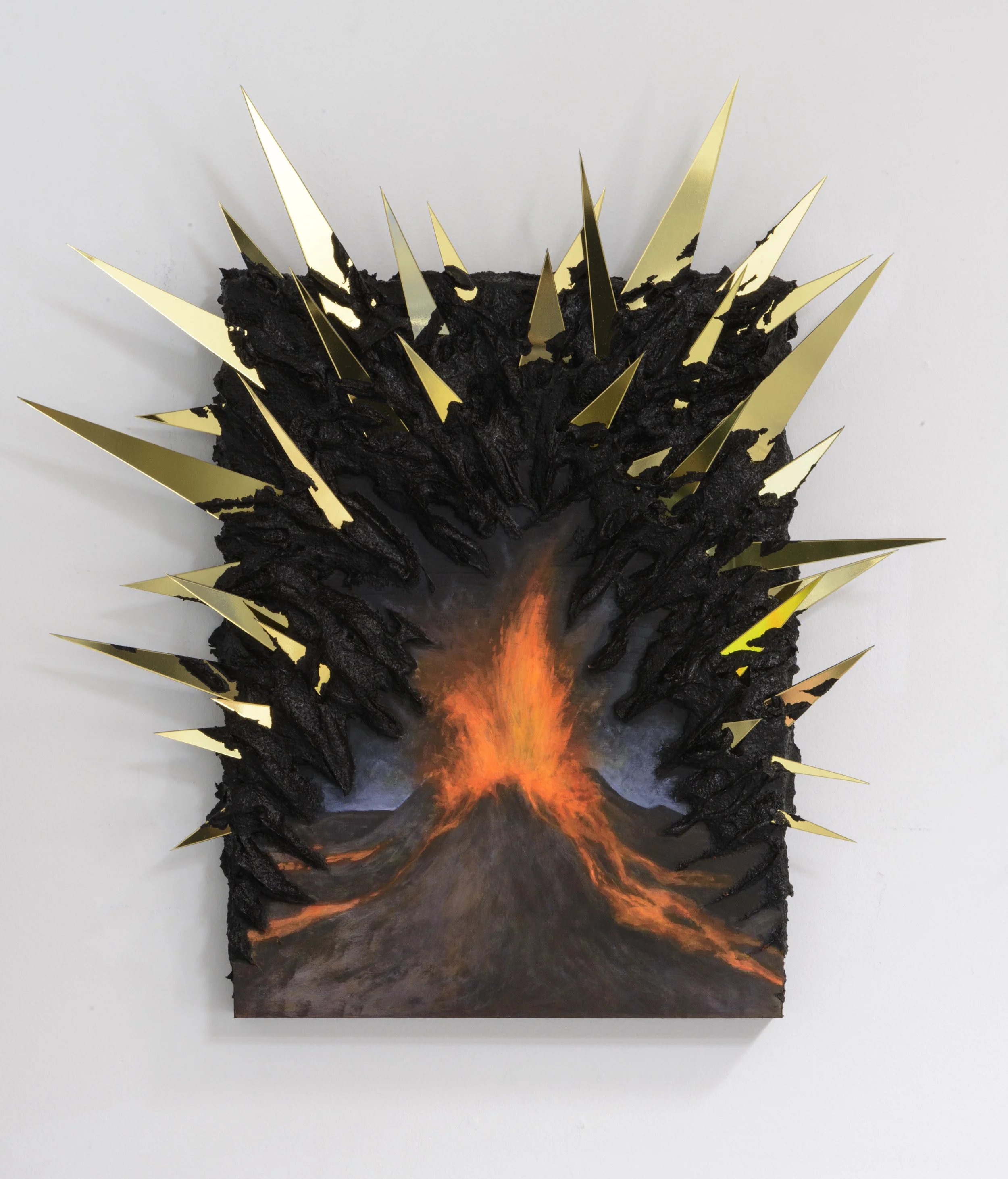 Kelly Berg Magmatism, 2015 Acrylic and metallized ABS on wood 16 x 12 inches (variable)