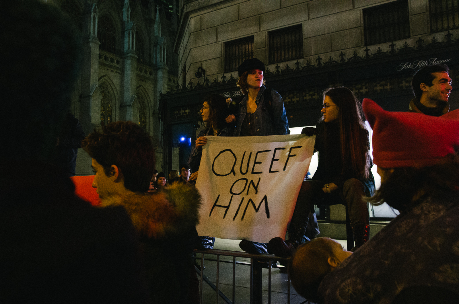  A highlight of the march: overhearing two nearby women wonder what "queef" was. 