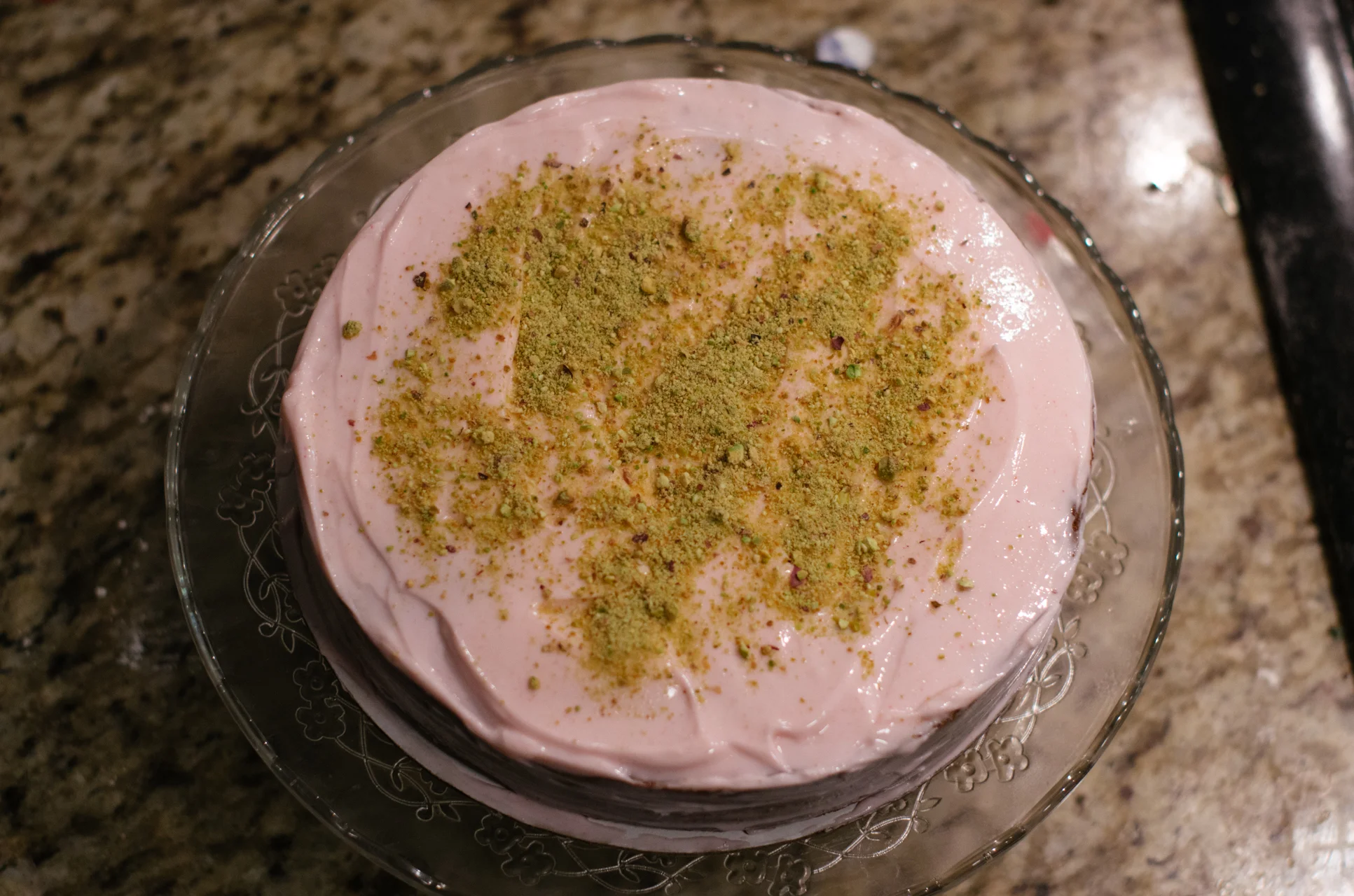 Pistachio Rosewater Cake with Labneh Frosting: I loved this. I loved making it, and I loved eating it. I adore rosewater, and when I made a cake with rosewater at the center of its flavor profile, I adored that cake, so combining that flavor with pistachio — another thing I’d never tried before! — called out to me the moment I cracked open the book. I have a lot of slices of this in my freezer still. I’m hoarding it quite jealously. (Also, RIP that cake stand; my cat knocked it over two days ago while trying to get into a counter and it shattered into bits.)