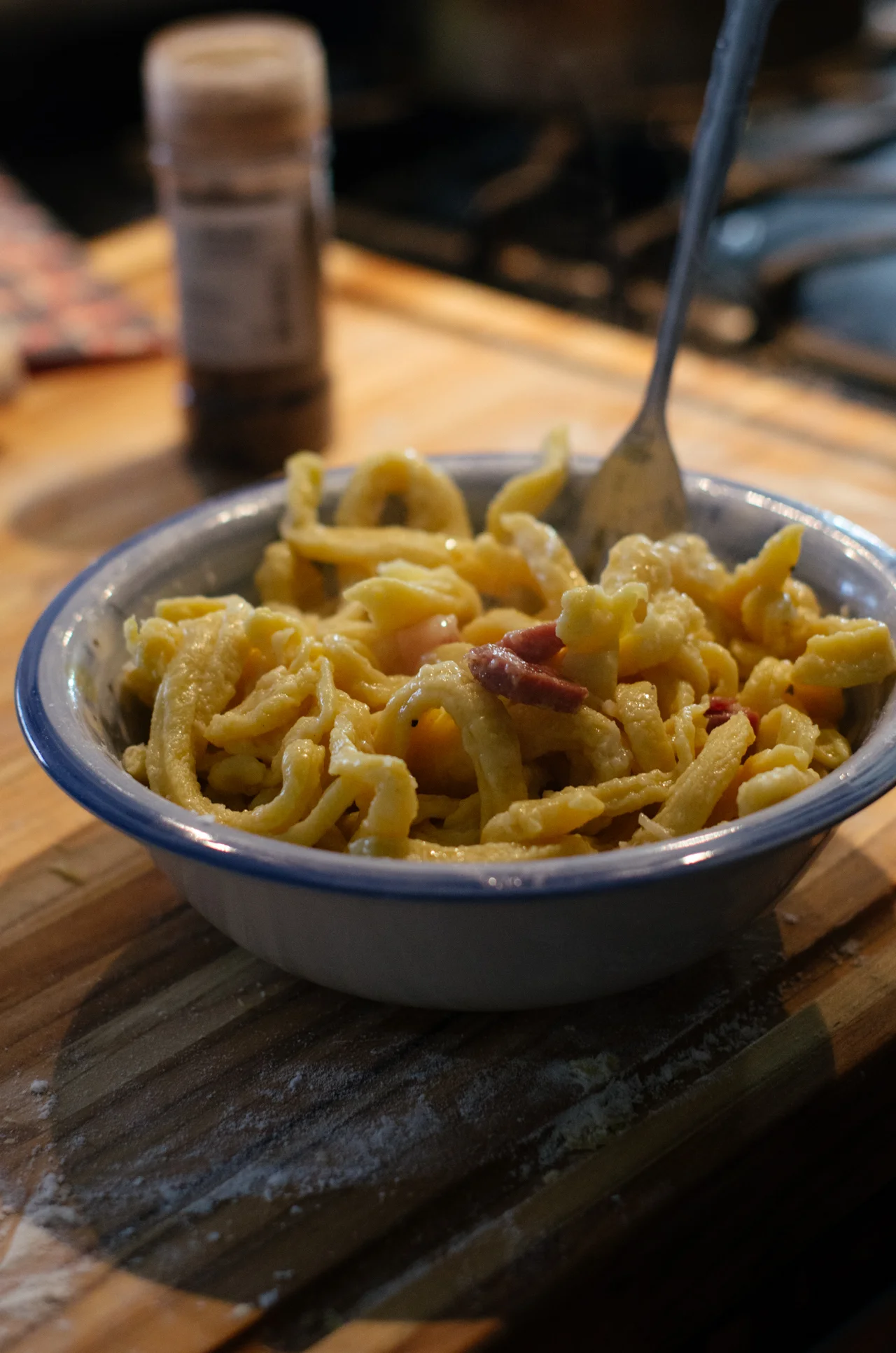 Egg Tagliolini with Prosciutto, Butter & Parmesan: So so so good. I’d never made fresh pasta from scratch, and I didn’t cut the noodles thin enough, but whatever, everything here was harmonious and delicious and I’m very excited to make it again.