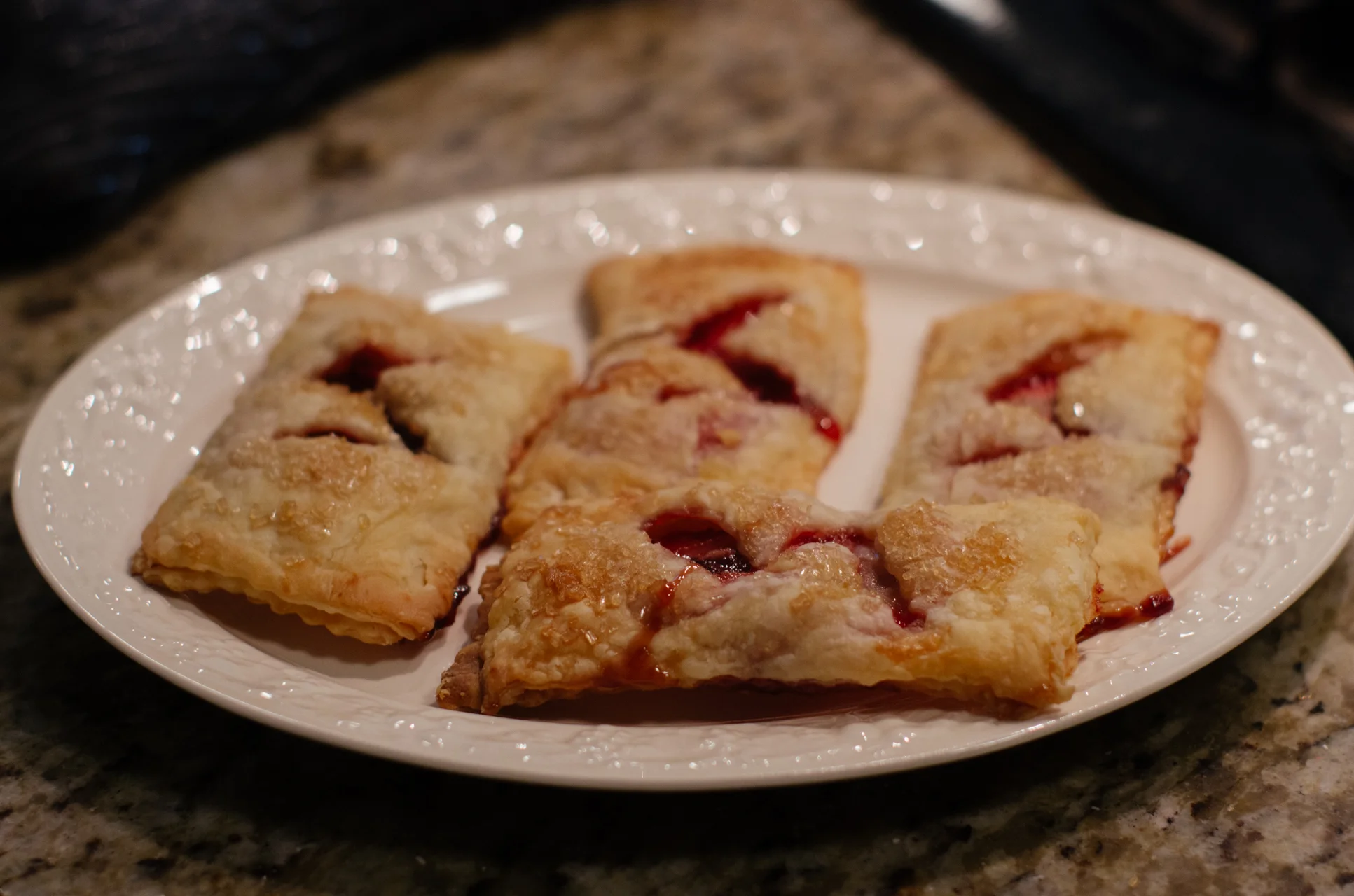 Strawberry Hand Pies: I had leftover pie dough, which was a godsend; when my girlfriend and I decided we wanted to try this, we didn’t have to wade through the process of making the dough (aka putting myself in temptation’s way…I still ate some dough, though). These are like Pop-Tarts without the weird box art that suggests Pop-Tarts cannibalize themselves.