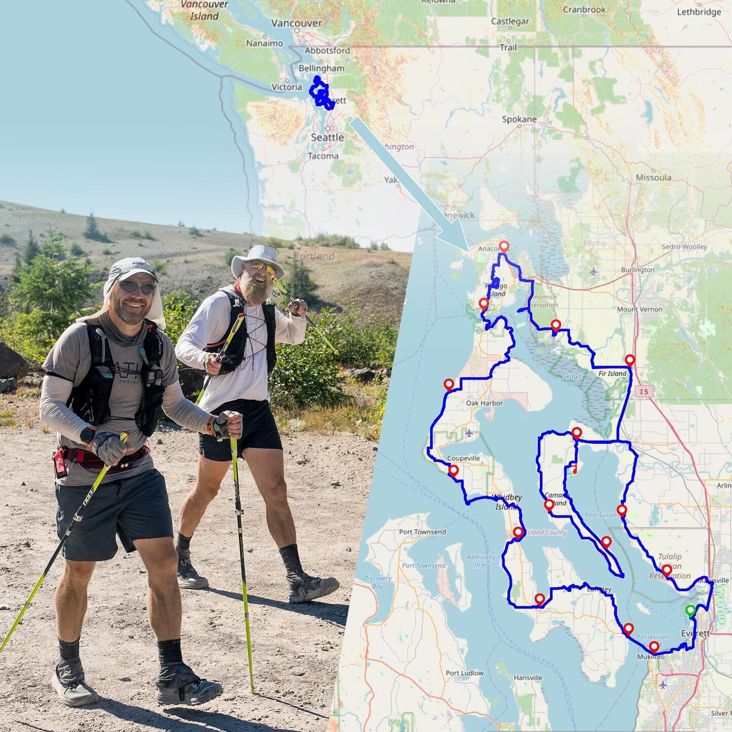 Today my good friend Dave Stinchfield and I are beginning a new running challenge: 200 miles of mostly road.

We are following a route that starts and finishes in Everett WA, and experiences Puget Sound from many angles. We&rsquo;ll run to catch a fe