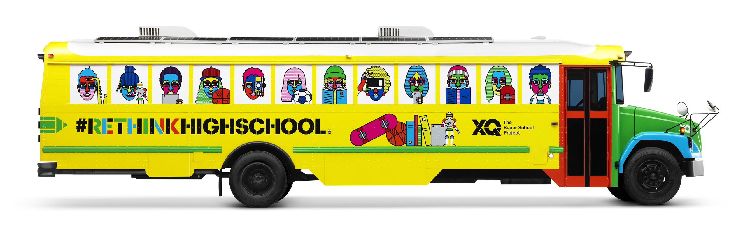 Super School National Bus Tour - A school bus was transformed into a mobile tech hub, with interactive screens and a video recording booth; it travelled coast to coast, mobilising the movement
