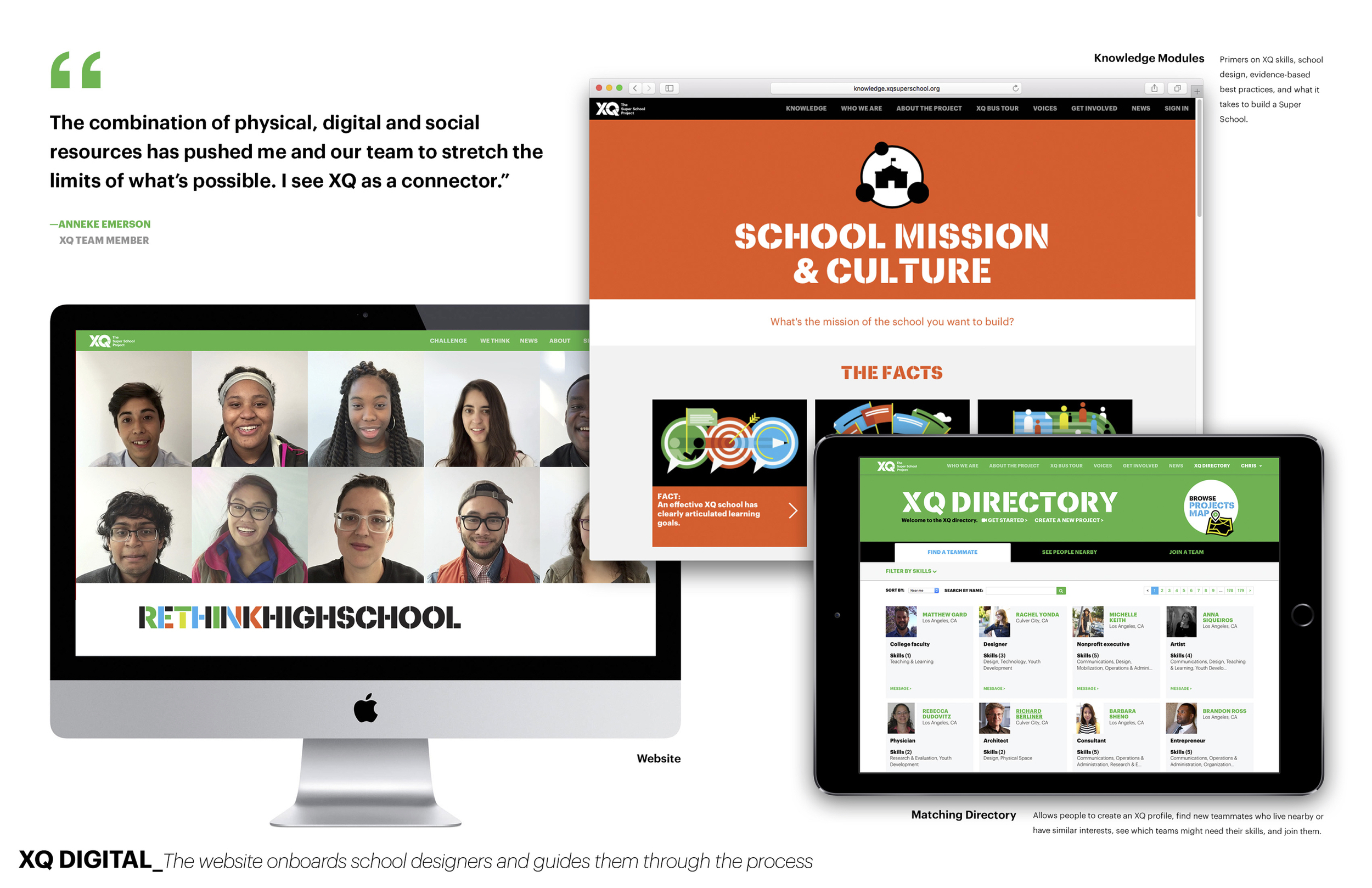 Digital - The website onboards school designers and guides them through the process