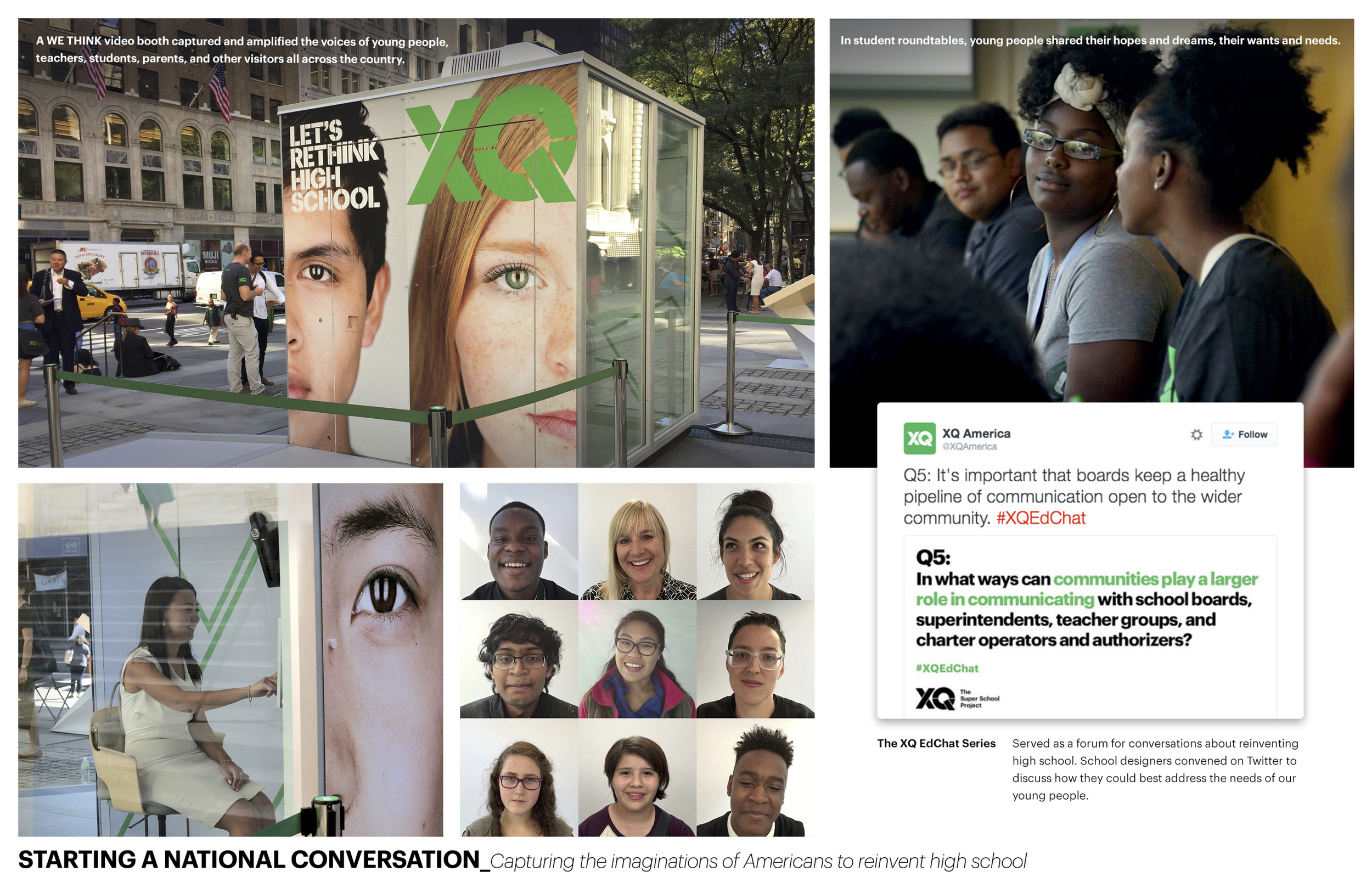 Starting a national conversation - Democratising the movement through student roundtables, a travelling video booth capturing and amplifying community ideas, and live social media discussions