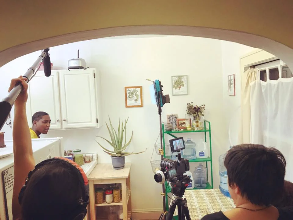Last location. A small studio apartment in Northwest Portland. Very hot summer night. Our amazing production designer re-did the entire kitchen!