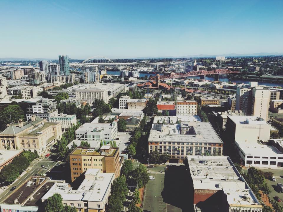  The view from our office set in downtown Portland. 