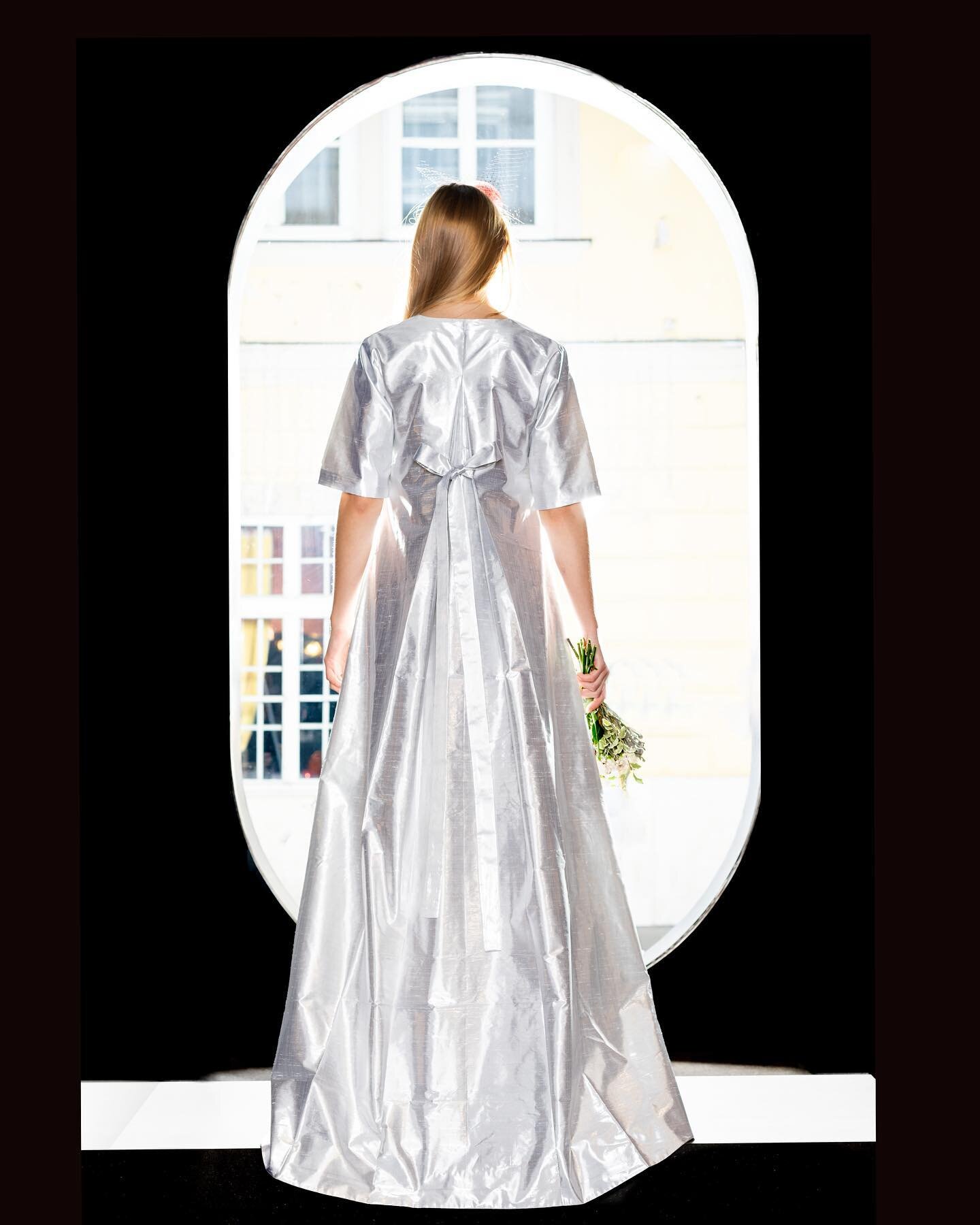 New year, new silk collection 

Designed @natures_of_conflict 
Silk silver lurex dupion silk

Wedding dress