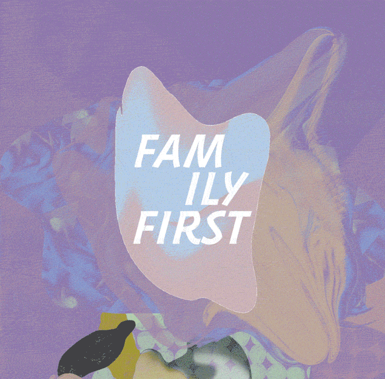 The exhibition was about exploring the concept of “core family” and what it could mean, and how different families can be defined. For this, we chose to work with blobs as a representation of family.