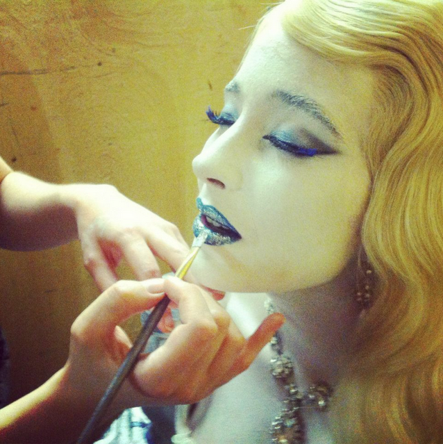 The long make-up process for Diana
