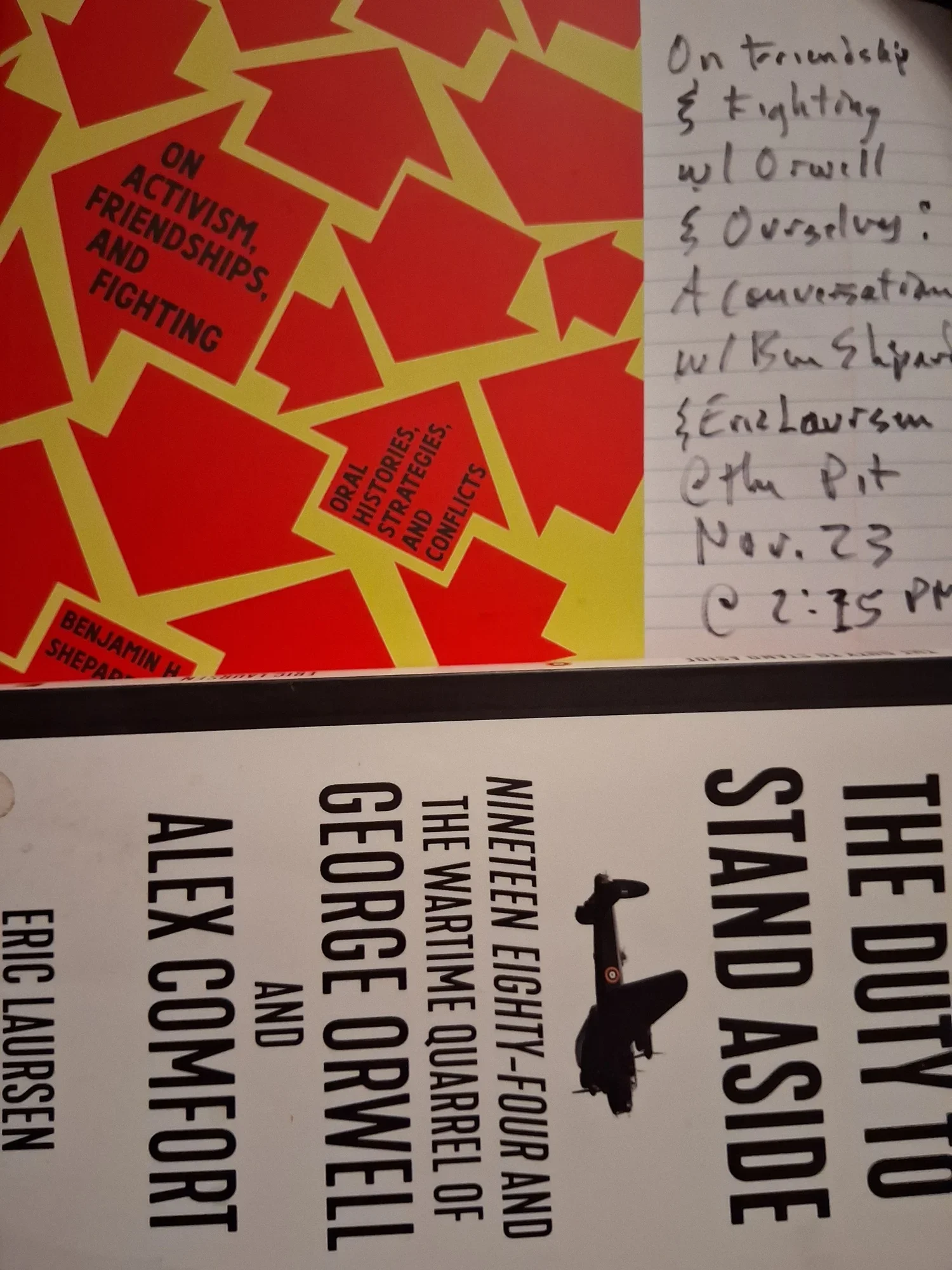 On Friendship and Fighting with George Orwell and Ourselves