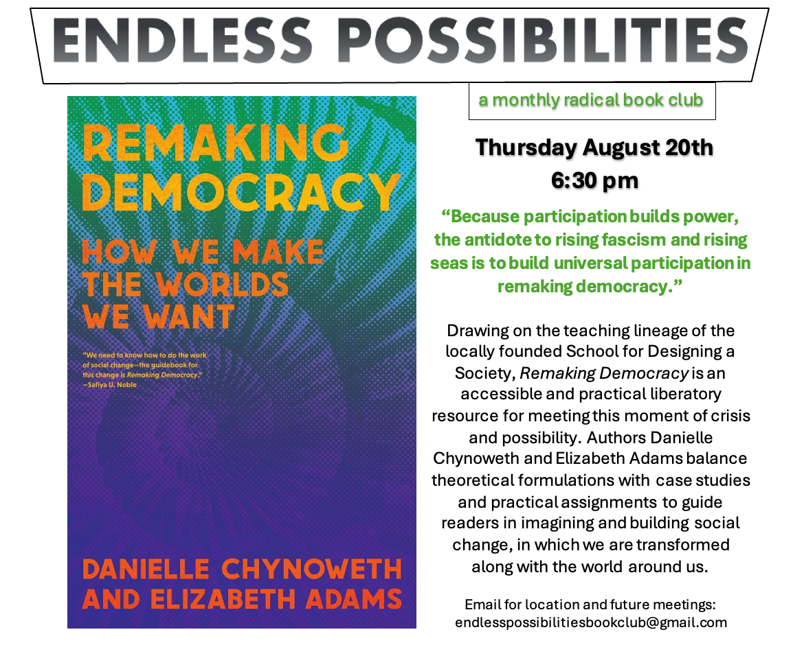 REMAKING DEMOCRACY: Endless Possibilities Book Club | Urbana-Champaign, IL