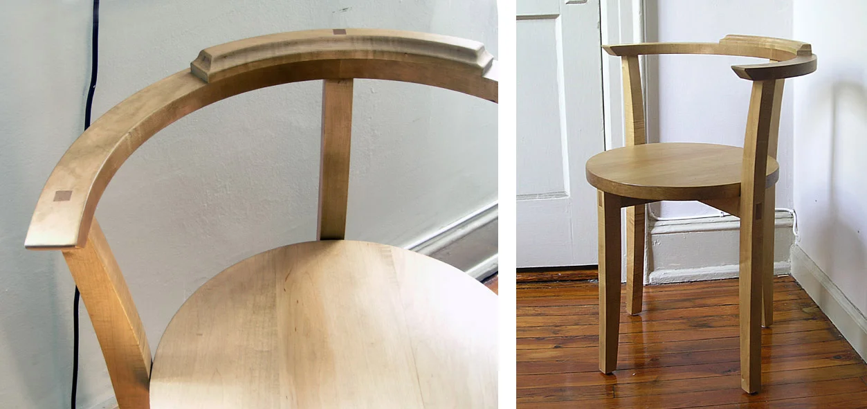 "Standard Edition" desk chair in waxed hard maple, 2010.