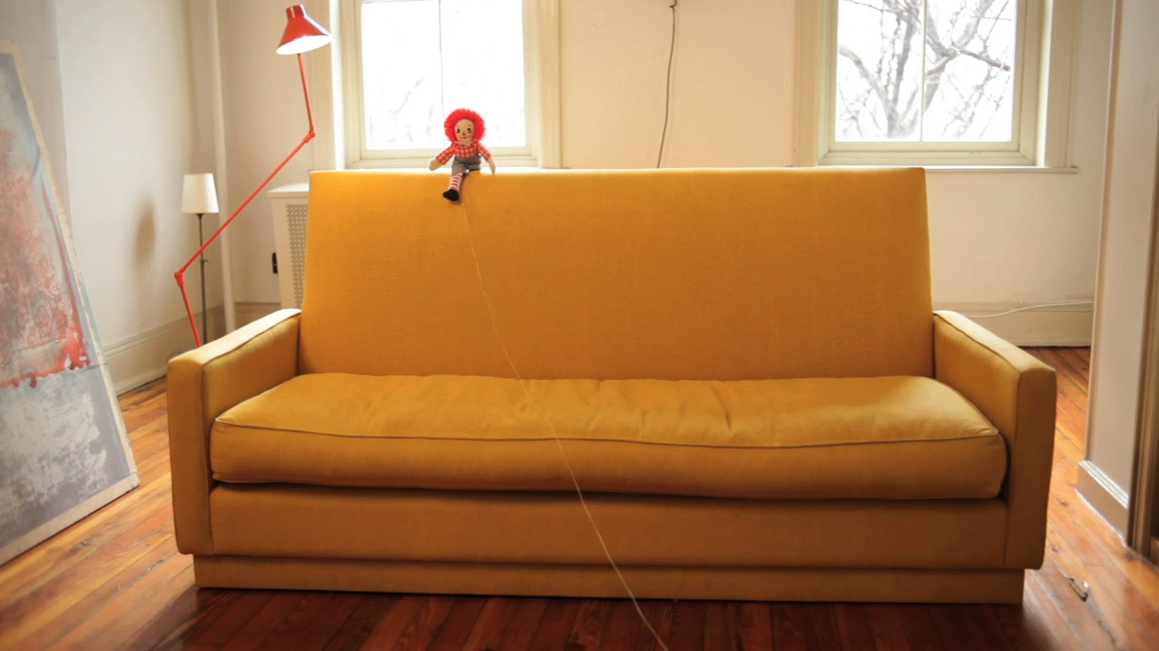 Sofa in glazed linen, 2009.
