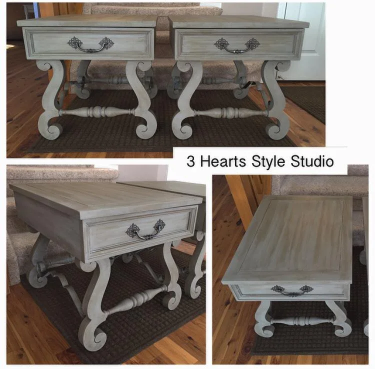 Farmhouse Gray Rustic Nightstands - Painted Furniture Collection Denver, Colorado